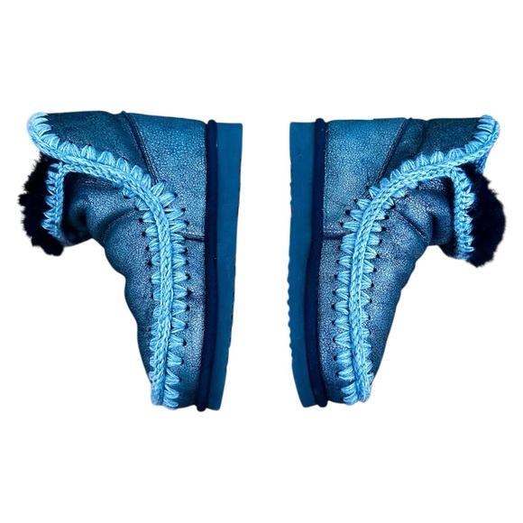 Mou Eskimo 18 Microglitter Boots Black Size 38 7US - Picture 2 of 7